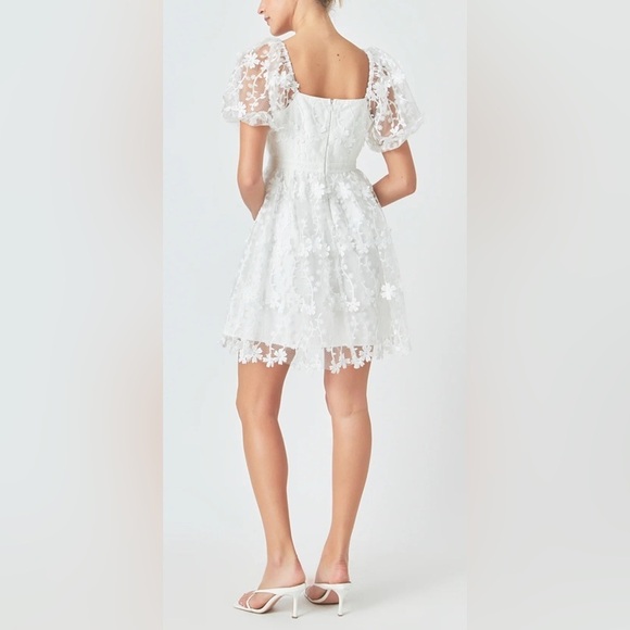 Endless Rose Lace Bustier Mini Dress Women’s White Small NWOT - Picture 2 of 8